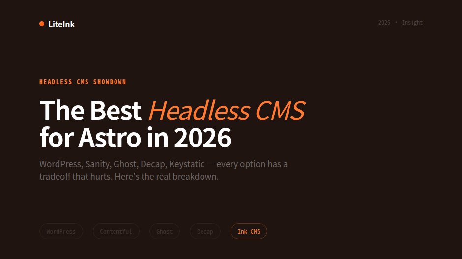 The Best Headless CMS for Astro in 2026