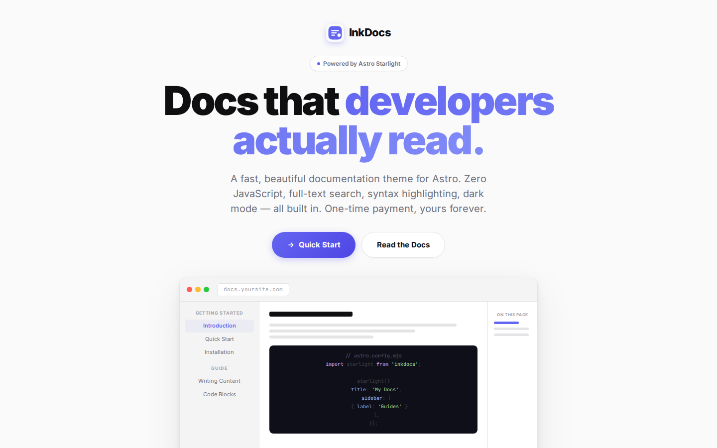 InkDocs Theme Preview